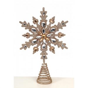 4/12-31cm iron gold snowflake tree top