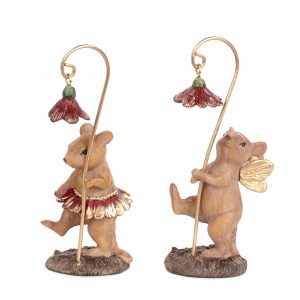 + MOUSE HOLD.FLOWER TT ASS/2 BRWN/BURG 11,5CM