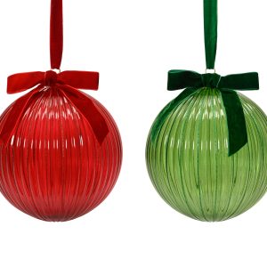 Furnishings 56 Sfera vetro in trasparenza verde/rosso